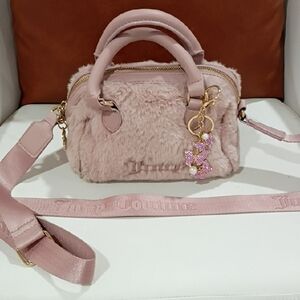 Juicy Couture Blush Pink Faux Fur Crossbody Bag *NWOT*
